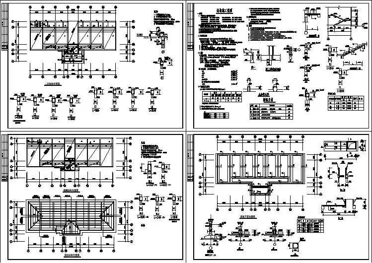 某市敬老院建筑结构CAD平面布置参考图