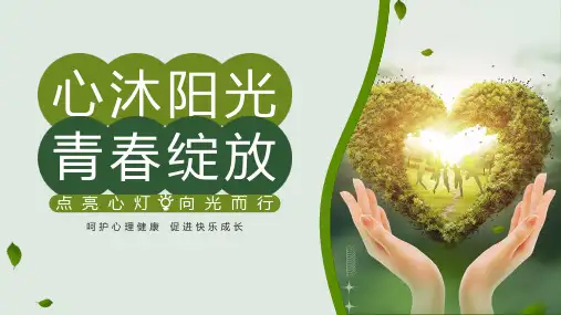 大学生心理健康日心理问题应对方式心沐阳光快乐成长课件PPT