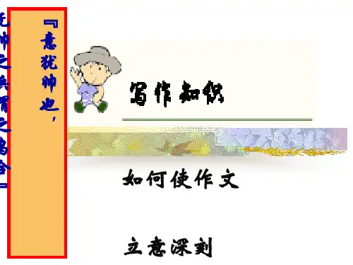 高考作文专题：审题立意ppt优秀课件