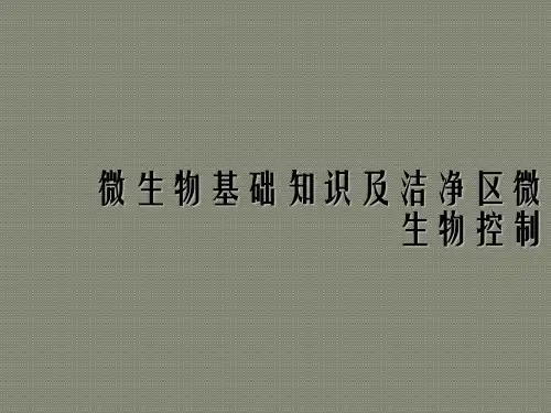 微生物基础知识培训