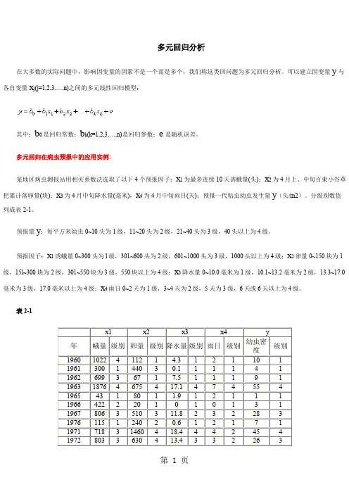 SPSS多元回归分析实例共11页