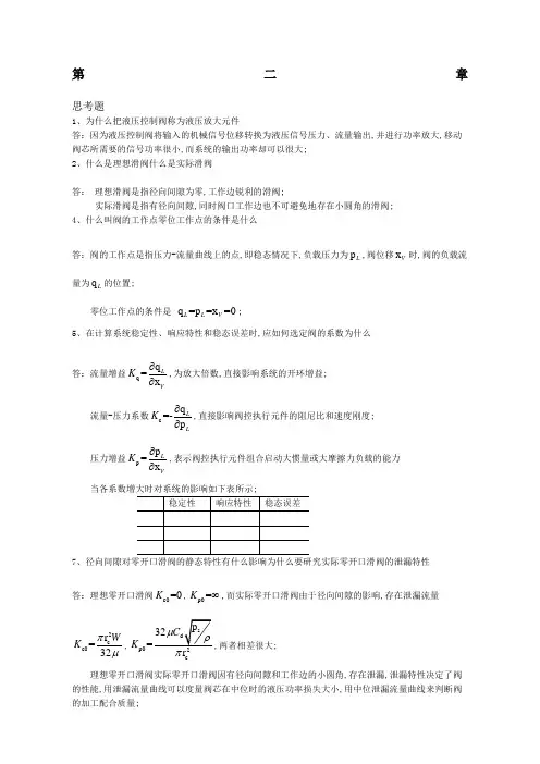 液压控制系统王春行版课后题答案