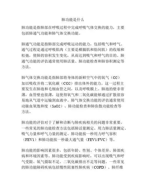 肺功能是什么