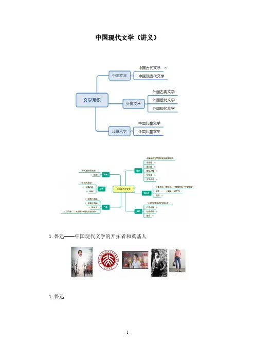 中国现代文学(讲义+笔记)