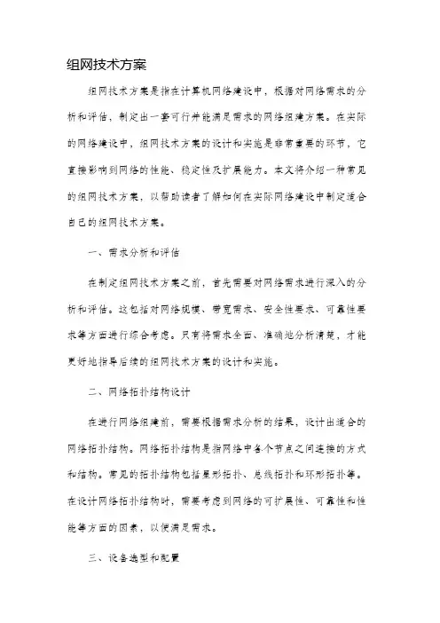 组网技术方案