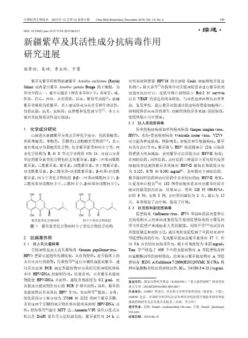 新疆紫草及其活性成分抗病毒作用研究进展