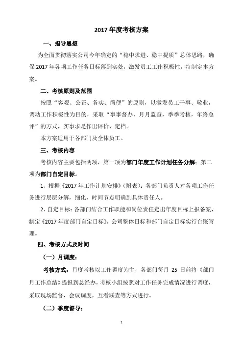 2018年xxx房地产考核方案