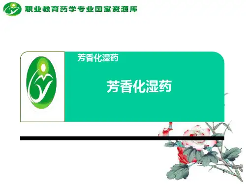芳香化湿药.