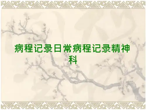 病程记录日常病程记录精神科(47页)