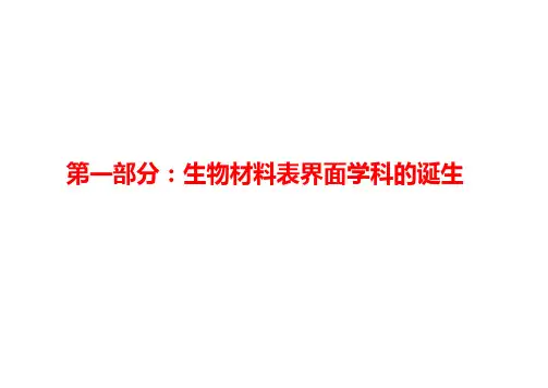生物材料的表面与界面材料表界面ppt课件