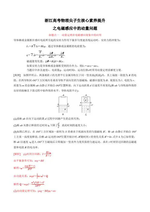 专题08 电磁感应中的动量问题(解析版)