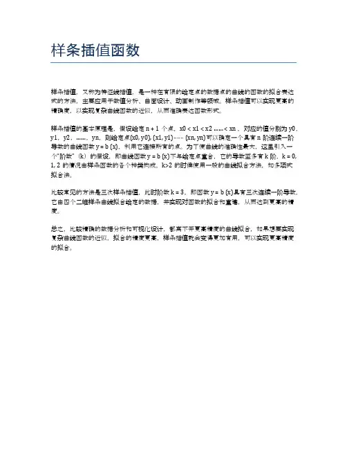 样条插值函数