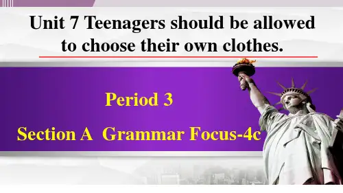 人教版九年级上册英语教学课件Unit 7 Section A( Grammar Focus-4c)