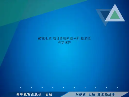 Get清风07第七章 项目费用效益分析 技术经济学课件