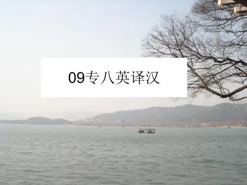 09专八英译汉