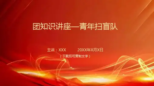 团知识讲座—青年扫盲队(课件PPT)