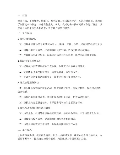 副团支书个人工作总结