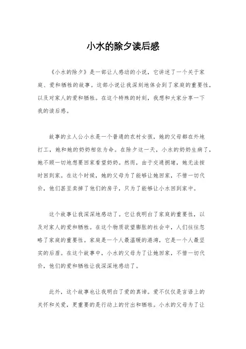 小水的除夕读后感