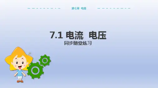 7.1电流  电压同步随堂练习  - 2024-2025学年沪教版物理九年级上册