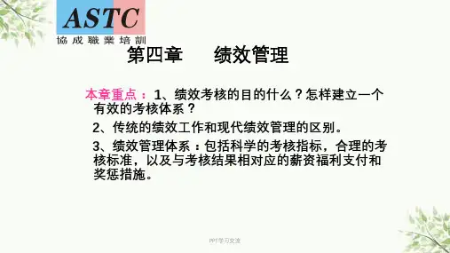 企业人力资源管理师(三级)内部培训资料——第四章-绩效管理课件