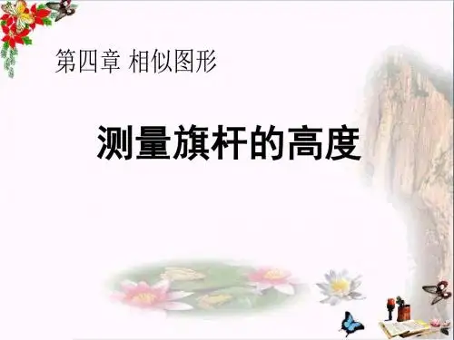 测量旗杆的高度 相似图形PPT精品课件
