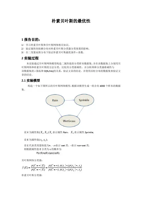 朴素贝叶斯最优性实验