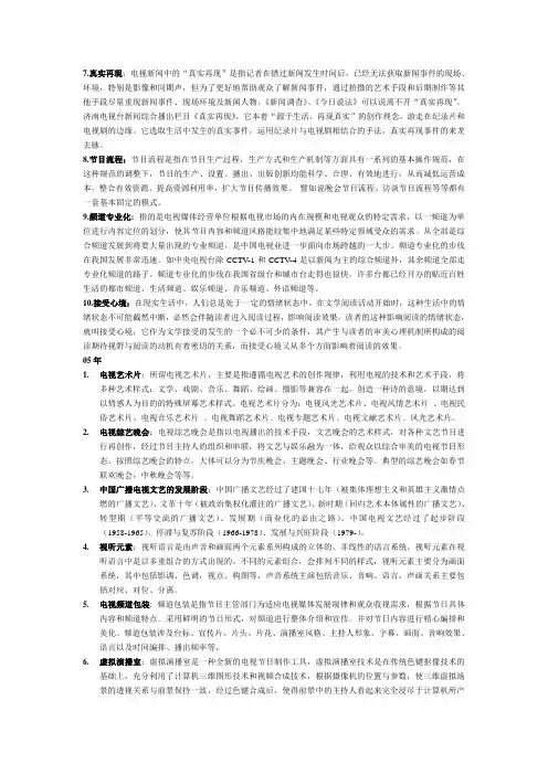 自己整理的广艺名词解释