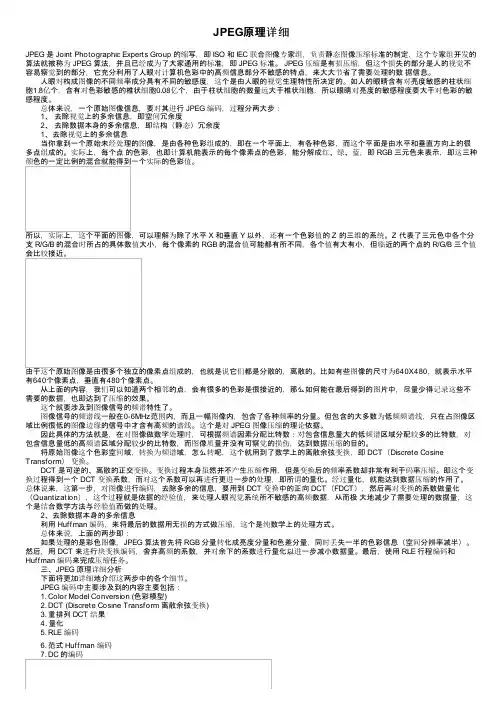 JPEG原理详细
