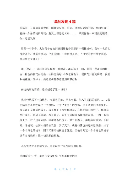 美的发现4篇