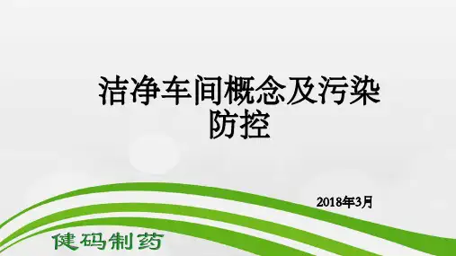 洁净车间概念及污染防控PPT课件