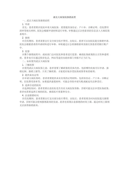湖北大病保险报销流程
