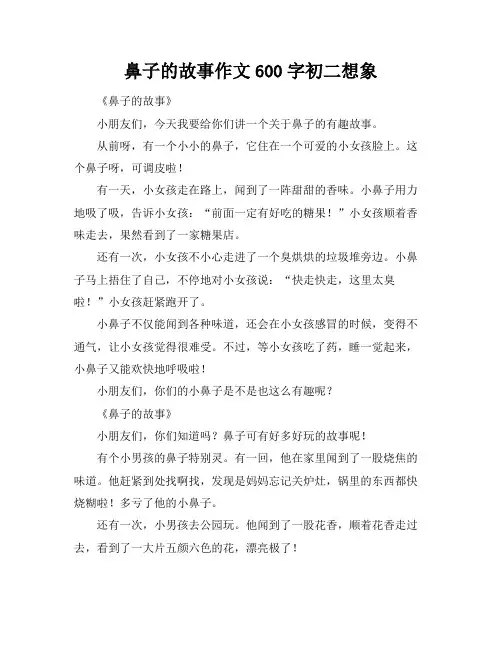 鼻子的故事作文600字初二想象
