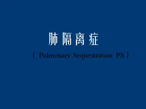 肺隔离症影像诊断