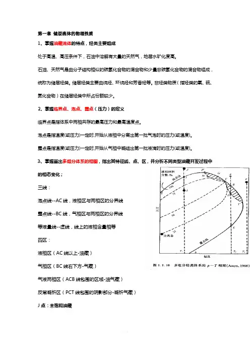 油层物理-中国石油大学-华东-复习资料