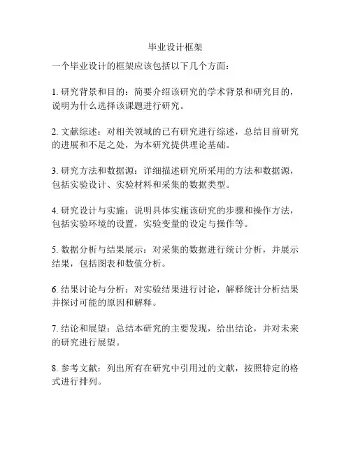 毕业设计框架