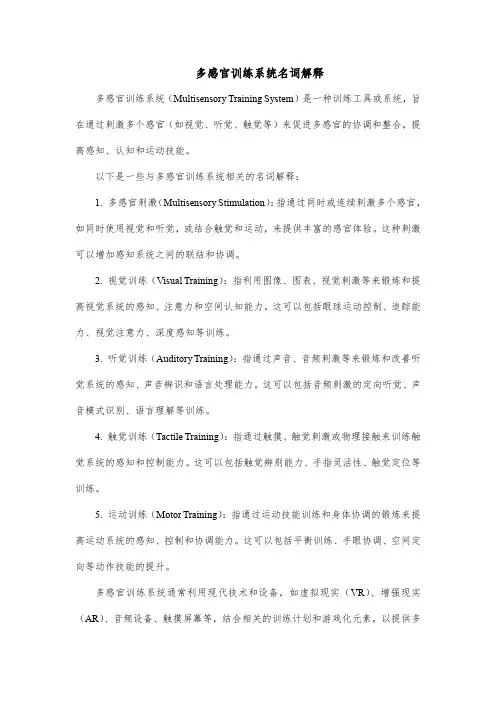 多感官训练系统名词解释
