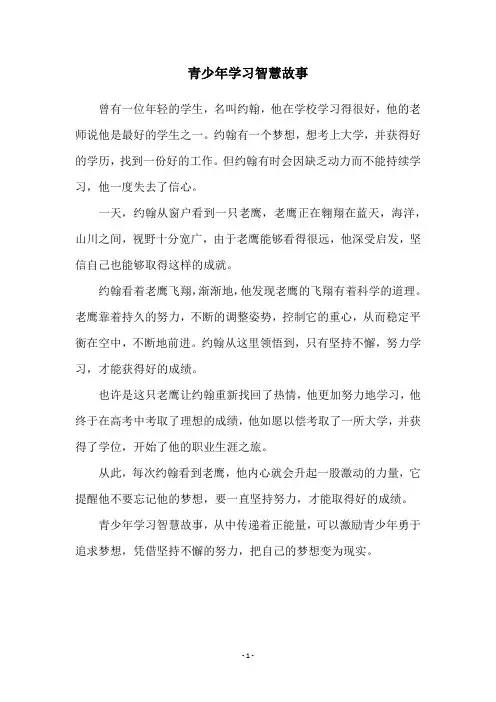 青少年学习智慧故事