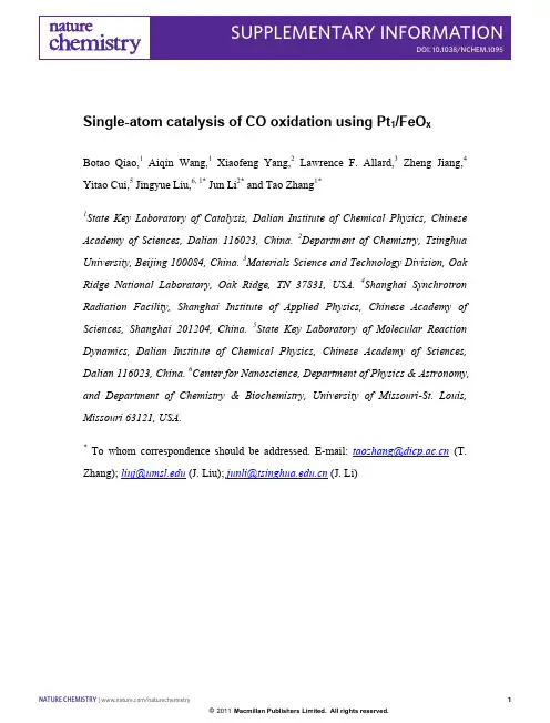 chem-Single-atom catalysis of COoxidation using Pt1-FeOx-s1