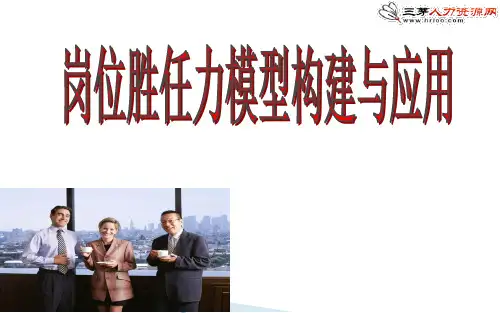 岗位胜任力模型ppt课件