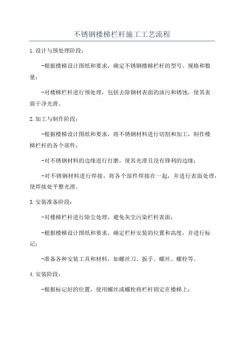 不锈钢楼梯栏杆施工工艺流程