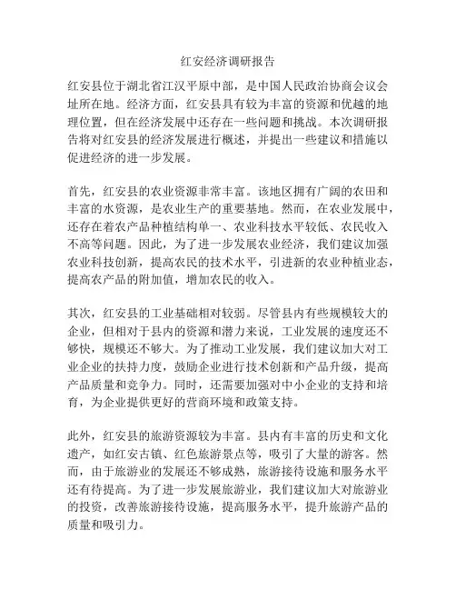 红安经济调研报告