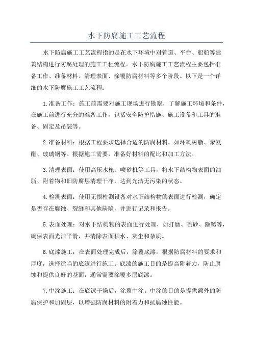 水下防腐施工工艺流程