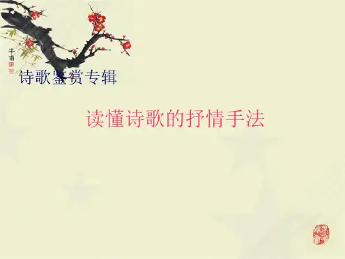诗歌鉴赏之抒情手法