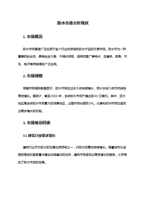 2024年胶水市场分析现状