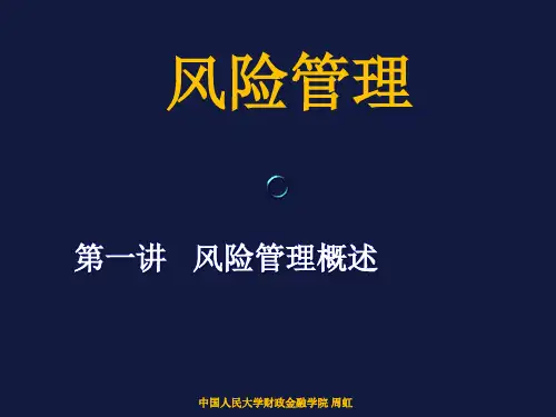 人民大学周虹风险管理PPT1