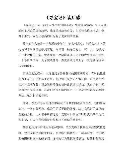 《寻宝记》读后感