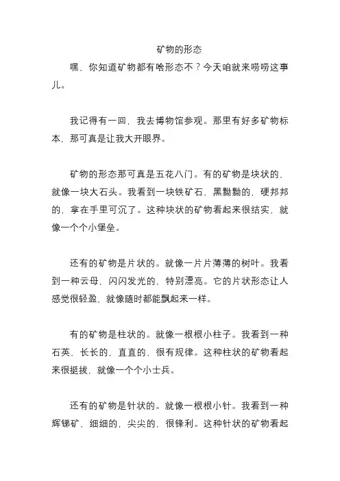 矿物的形态