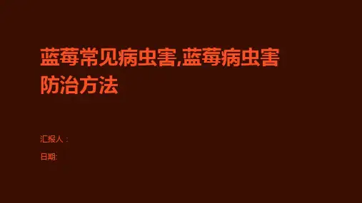 蓝莓常见病虫害,蓝莓病虫害防治方法