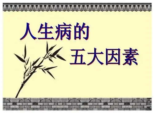 人生病的五大因素ppt课件