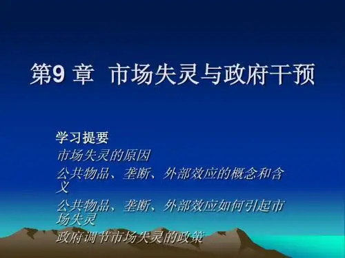 第9 章  市场失灵